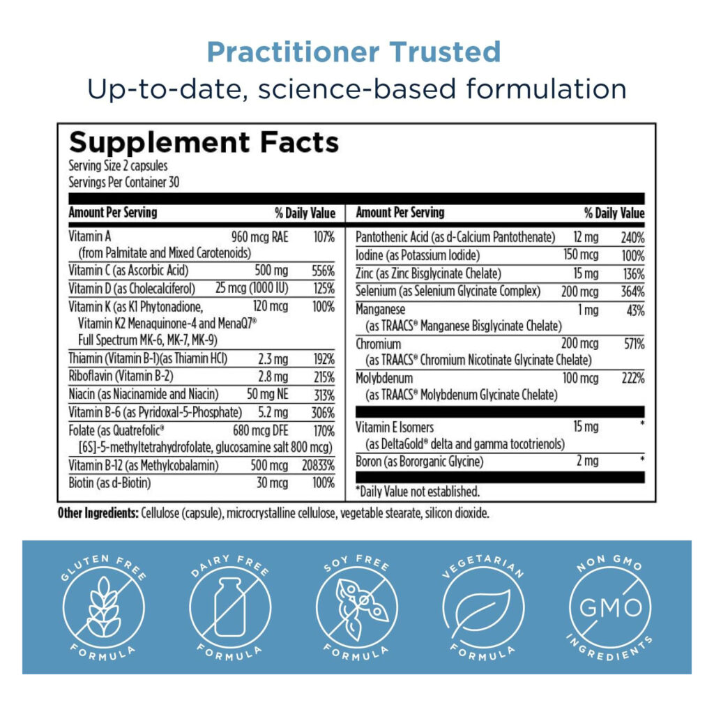 601b57be3646d58edced77a30b1cb5b8_041225043440.jpeg Designs for Health Twice Daily Multimineral - Метилированный мультивитамин для женщин и мужчин - содержит B12 и фолат, витамины C, K, D, E (60 капсул)