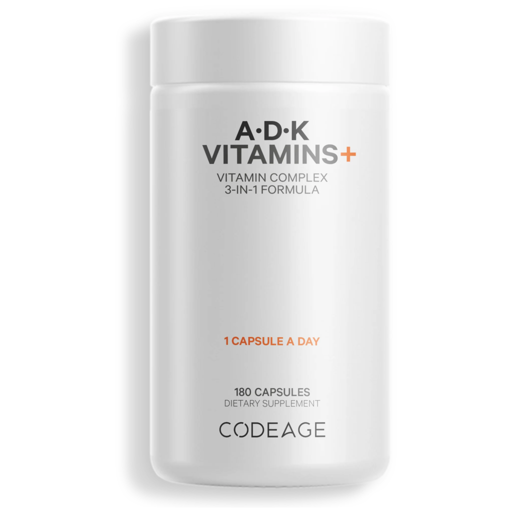 Codeage, витамины A, D и K +, 180 капсул