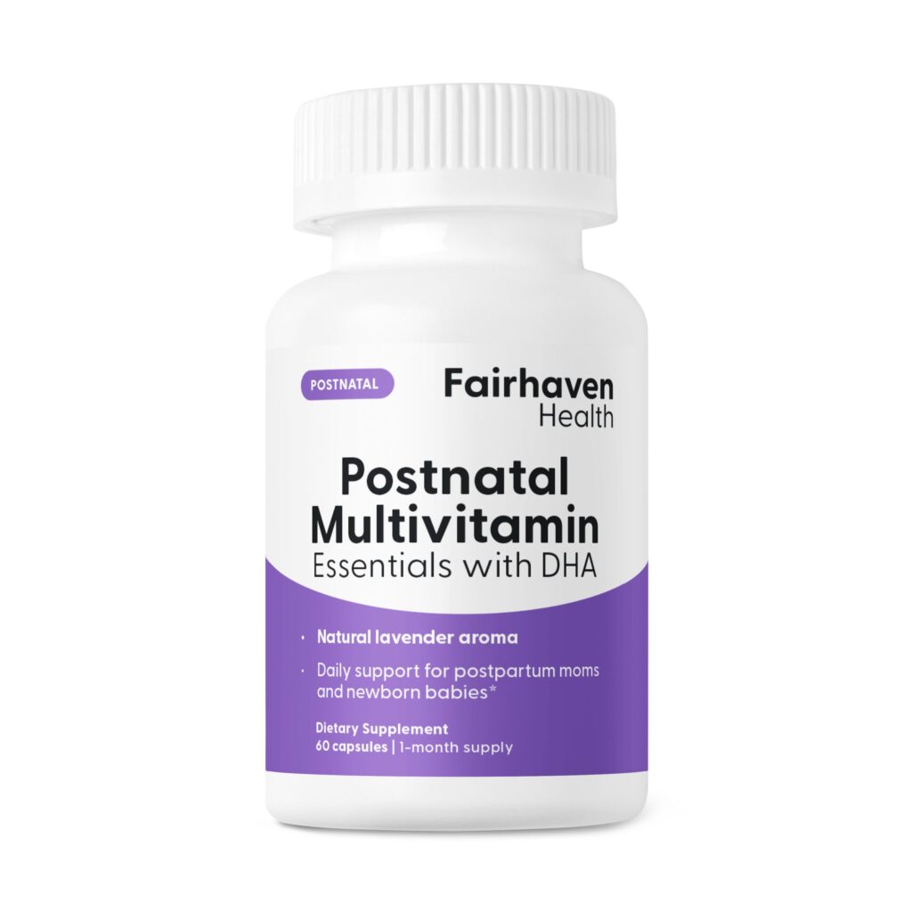 74a22d6f557dac69437c75d893f3f246_040325235820.jpeg Fairhaven Health - Postnatal Multivitamin, Послеродовые поливитаминные комплексы с ДГК, 60 капсул