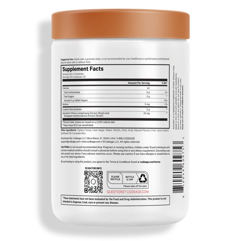 850b8a2716967b3907b536baee47f2eb_042825013228.jpeg Codeage, Sport, жевательные мармеладки с креатином, ягодное ассорти, 120 жевательных таблеток