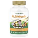 Nature's Plus, Source of Life, Animal Parade Gold, жевательные мультивитамины с микроэлементами для детей, вкус апельсин ( без сахара ) , 120 таблеток в форме животных