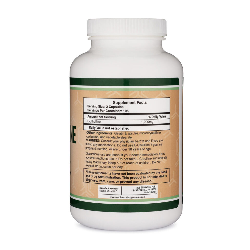 c65675c8d348a31a7a8f6d84360c2c26_042425012636.jpeg Double Wood - L-Citrulline (цитруллина) 1200 мг, 210 капсул
