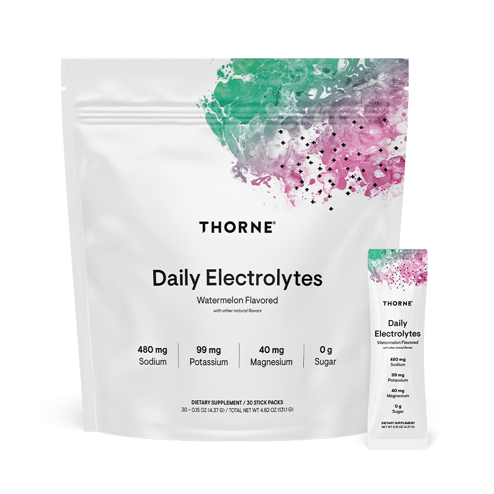 Thorne Research - Daily Electrolytes, со вкусом арбуза, 30 порций