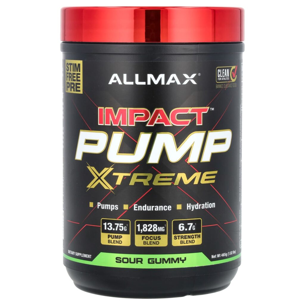 b12a6ae752c0d1bbf99357d6faa358e3_052325021943.jpeg ALLMAX, Impact Pump Xtreme, кислая жевательная таблетка, 465 г (1,02 фунта)