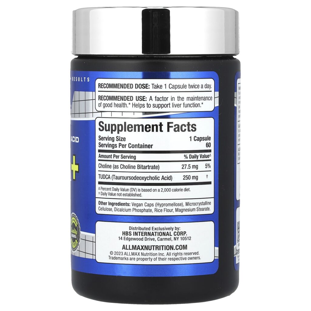 be1c3ded2b20aa98bf671058ced7b606_051525184230.jpeg ALLMAX, TUDCA, защитное средство для печени, 60 капсул