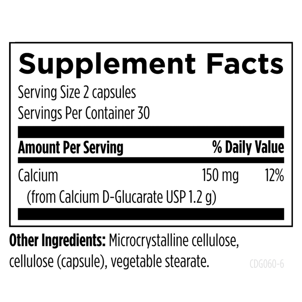 ef7368a1f3f2873da2cef97409475808_052625095840.png Designs for Health Кальций D-глюкарат - 1200 мг CDG для поддержки печени - Детоксикация + Здоровый гормональный метаболизм - 60 капсул