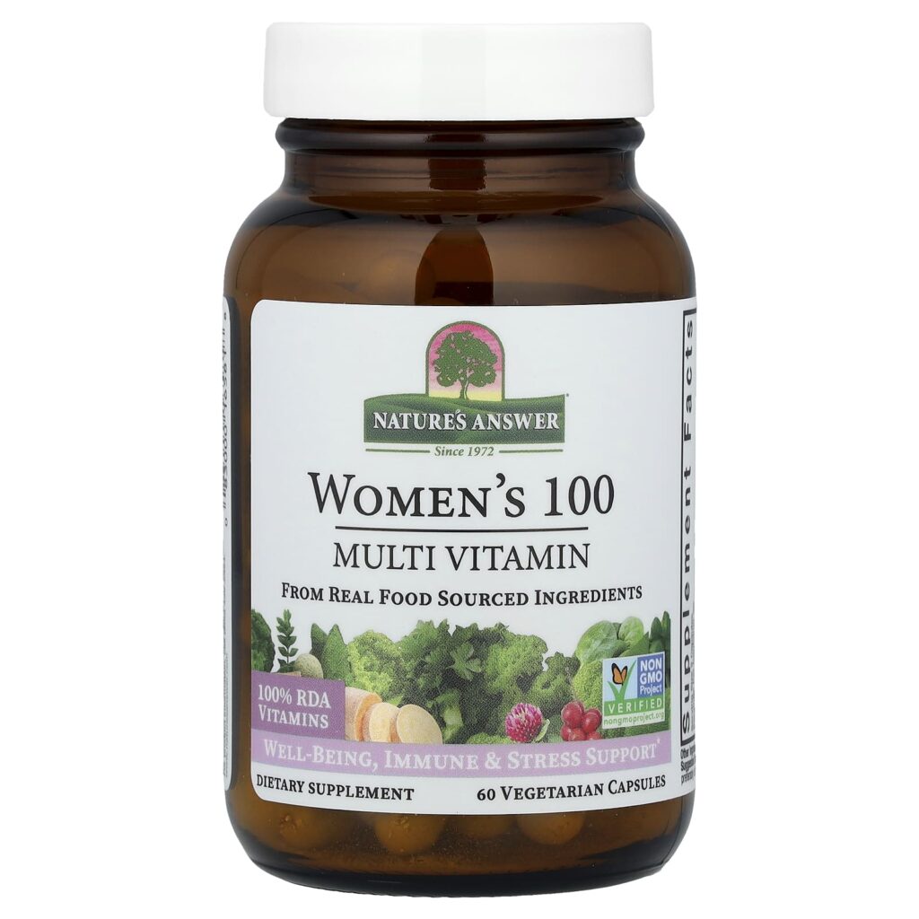 0eff2774fba24b4f88dad66b6c45929f_060925211224.jpeg Nature's Answer, 100, мультивитамины для женщин, 60 вегетарианских капсул