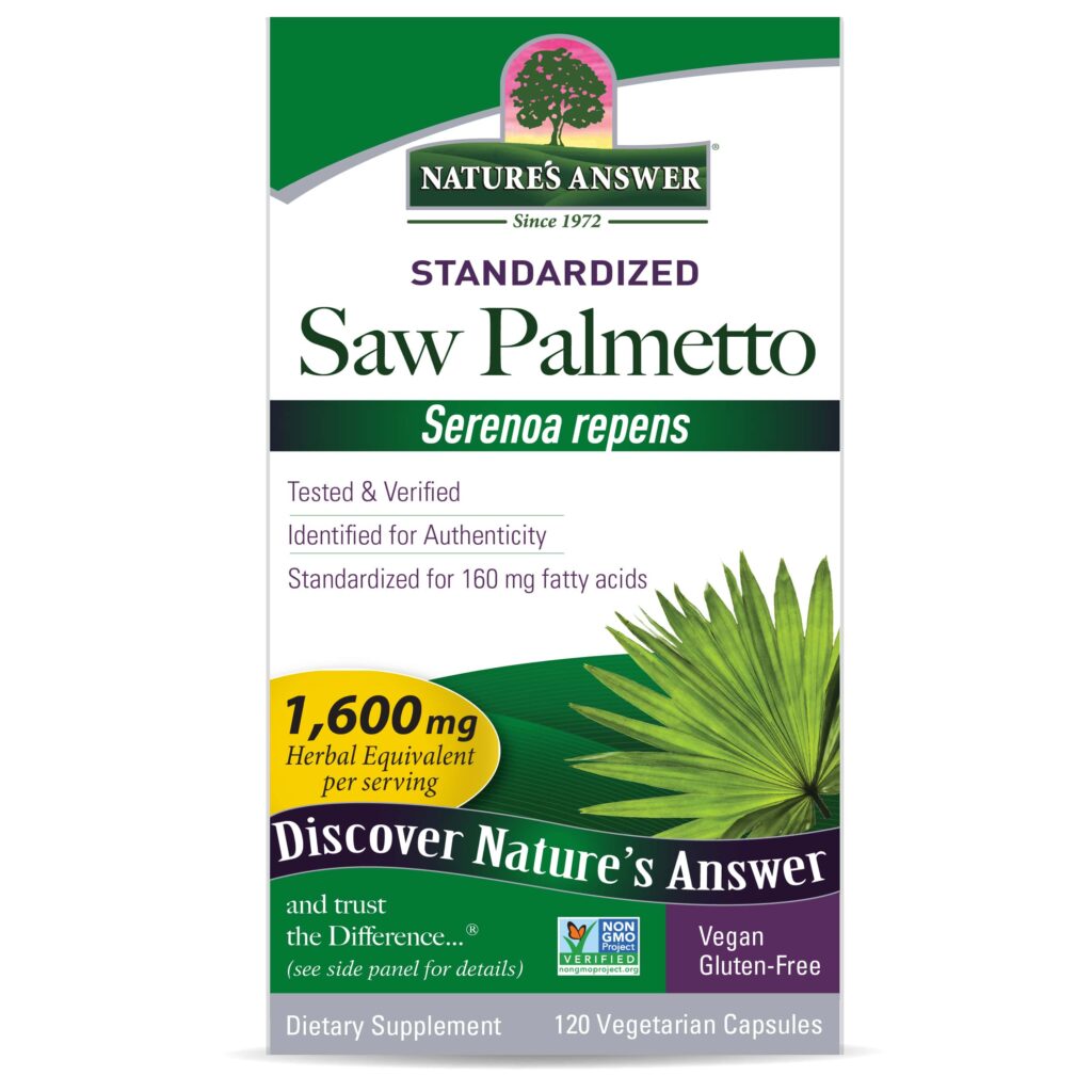 49463eb27e4c13fcd61c469b0ca52cea_060925200311.jpeg Nature's Answer, saw palmetto Сереноя, стандартизованная формула, 1600 мг, 120 вегетарианских капсул