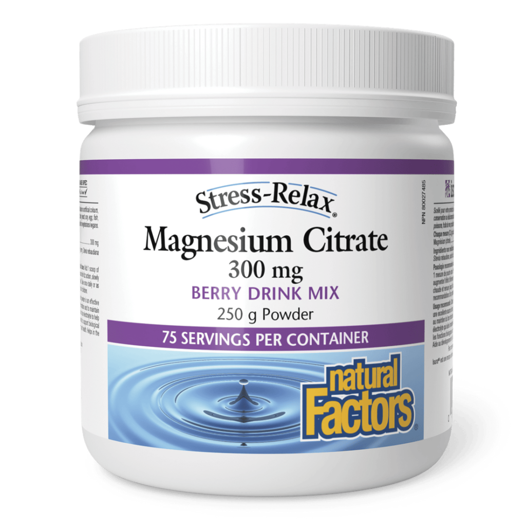 6db686ca3e1e506efa25eb9c830c5eab_062125013946.png Natural Factors - Magnesium Citrate, Цитрат магния со вкусом ягод, 300 мг дозировка, 250 гр