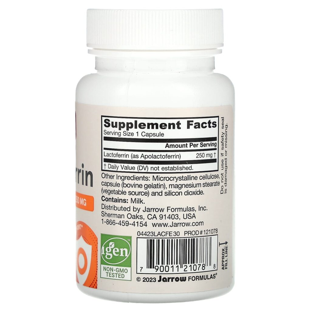 70df25719671f2c4ac0fed47bfce653c_060525002347.jpeg Jarrow Formulas, лактоферрин, сублимированный, 250 мг, 60 капсул