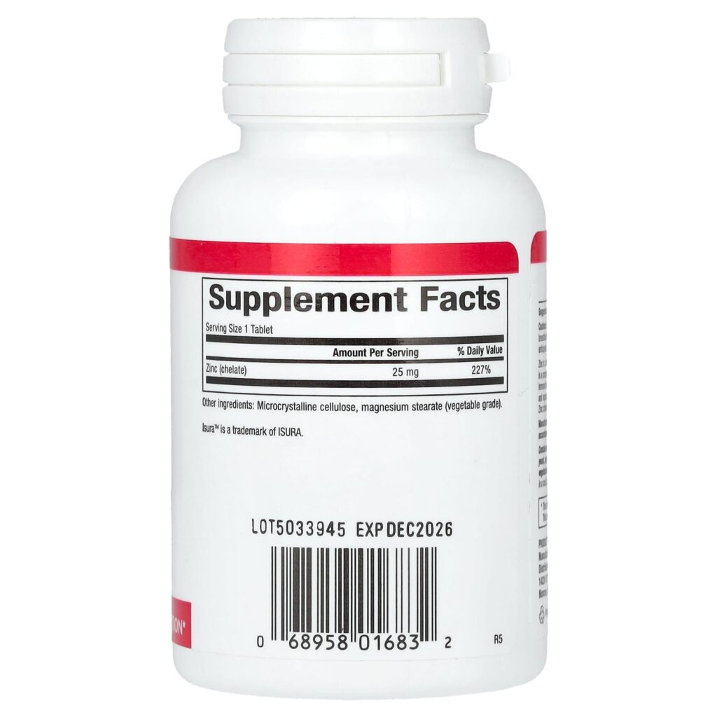 b57171bad22894623bce6c869695c8a4_062125022038.jpeg Natural Factors, хелат цинка, 25 мг, 90 таблеток