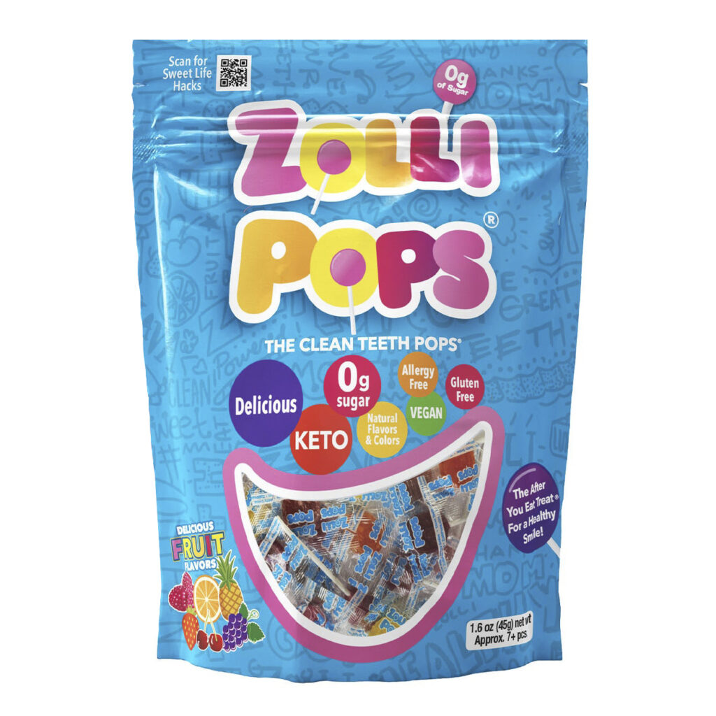 Zollipops, Original Clean Teeth Sugar Free Lollipops , конфеты без сахара, 45 гр (1.6 унций)