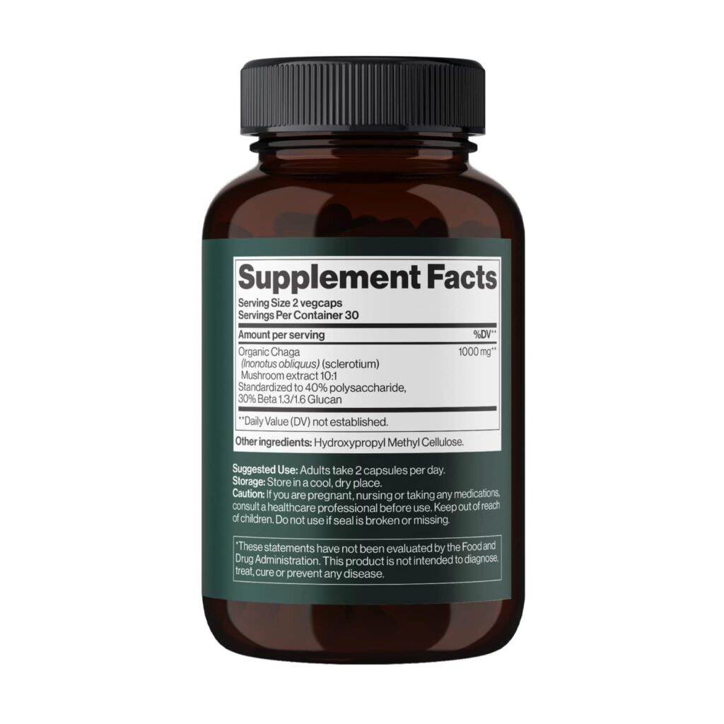 c232238293679e3bbea46eef968a200c_061025022718.jpeg Чага, гриб чага, Chaga Mind Shi, 1000 мг, 60 капсул